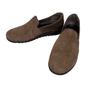 Rockport Tan Suede Slip-On Loafer Size 7 truFLEX Chenole Shoes Patent Leather
